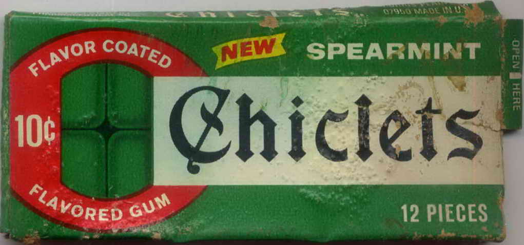 CHICLETS box pellets