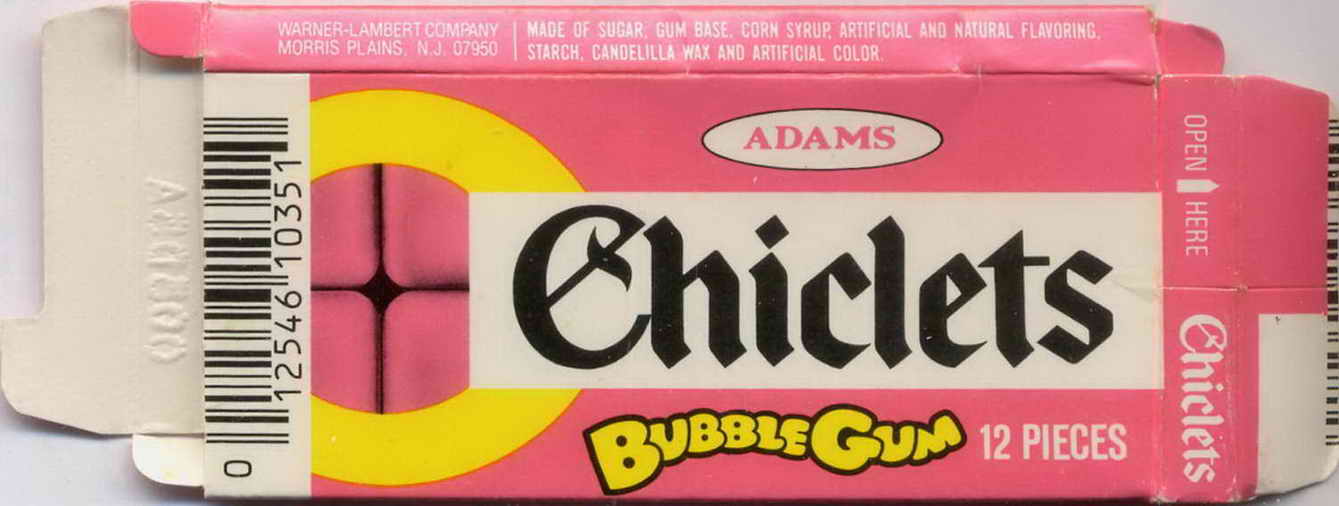 CHICLETS box pellets