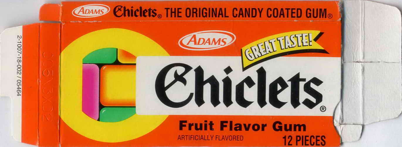 CHICLETS box pellets