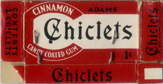 CHICLETS box pellets