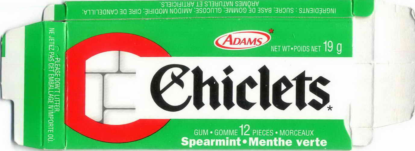 CHICLETS box pellets