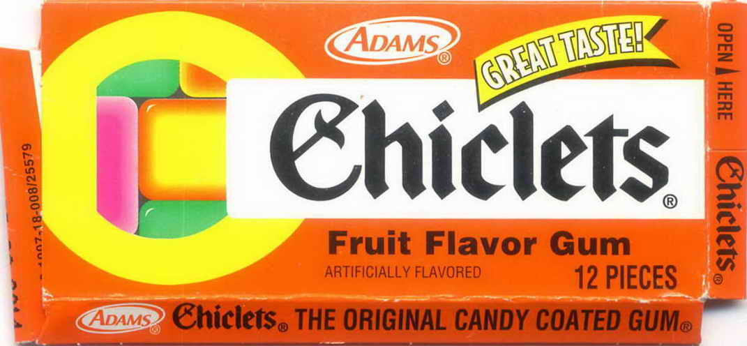 CHICLETS box pellets