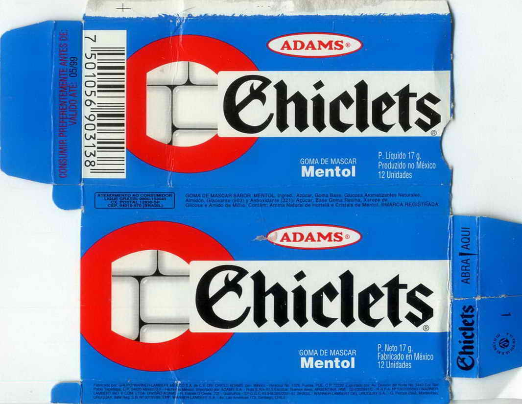 CHICLETS box pellets