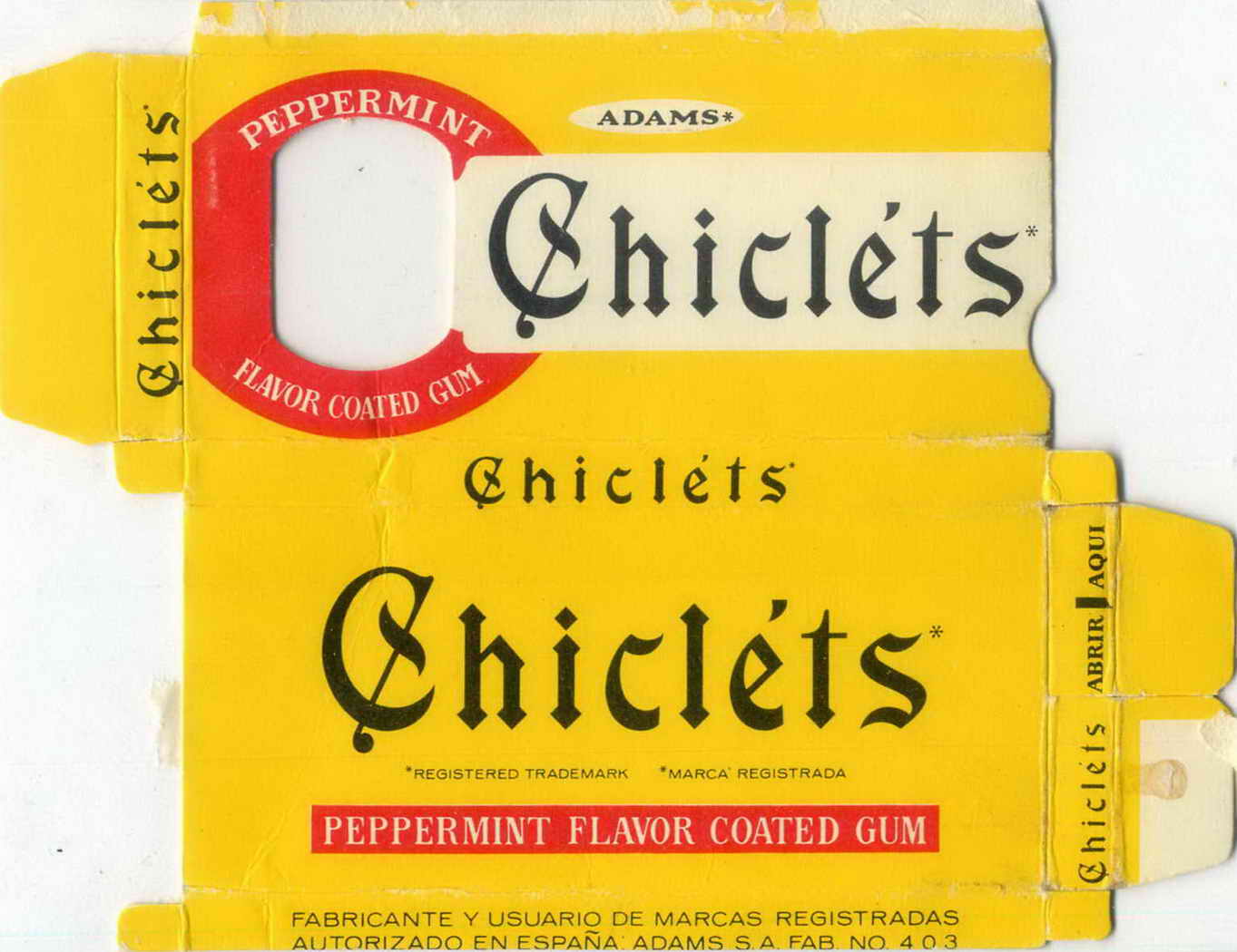 CHICLETS box pellets