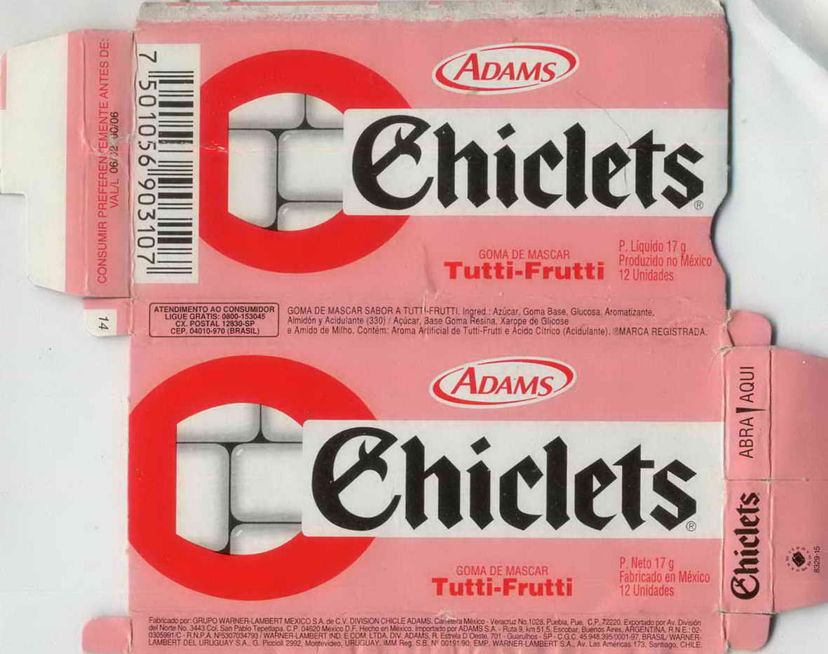 CHICLETS box pellets