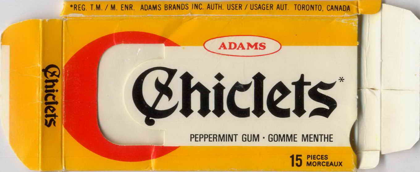 CHICLETS box pellets