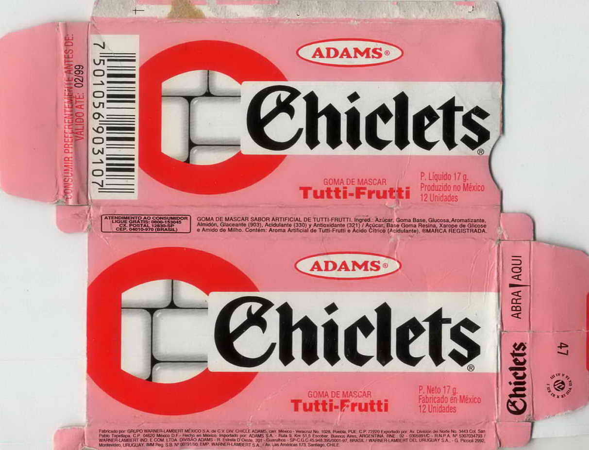 CHICLETS box pellets