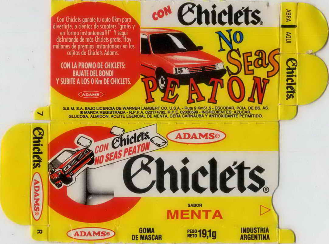 CHICLETS box pellets