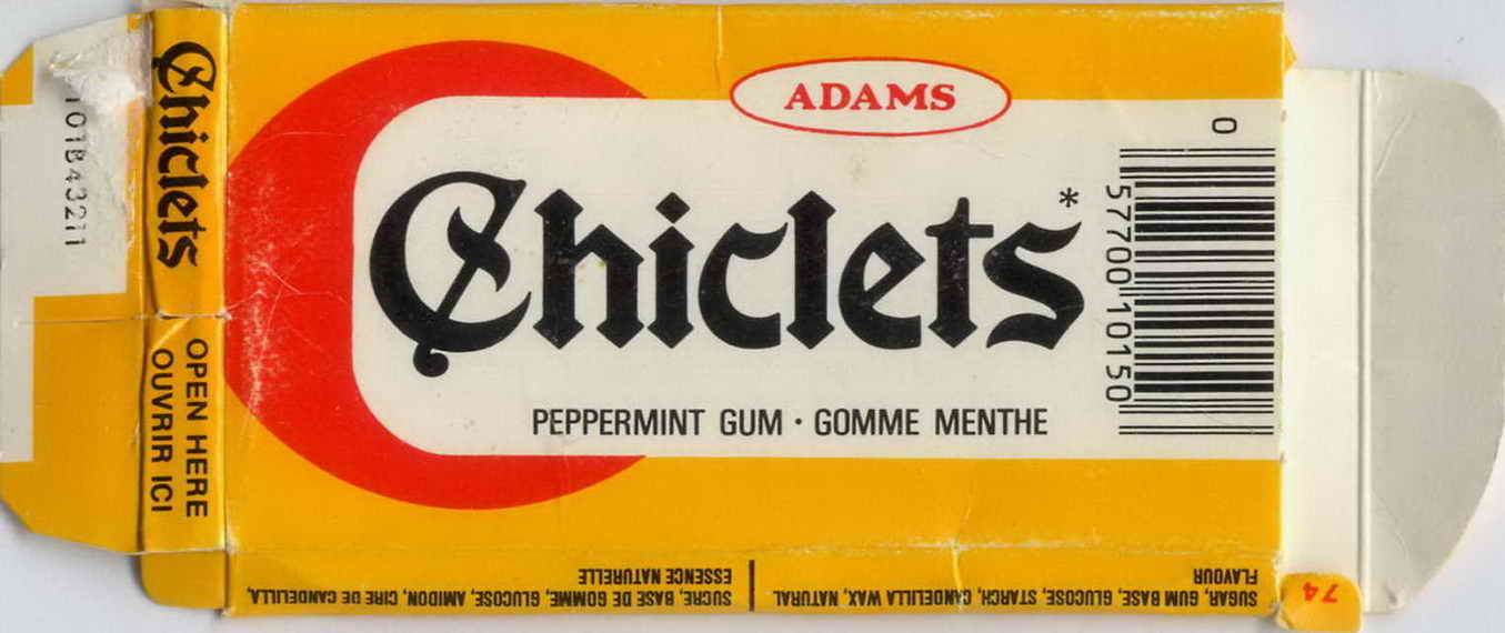 CHICLETS box pellets