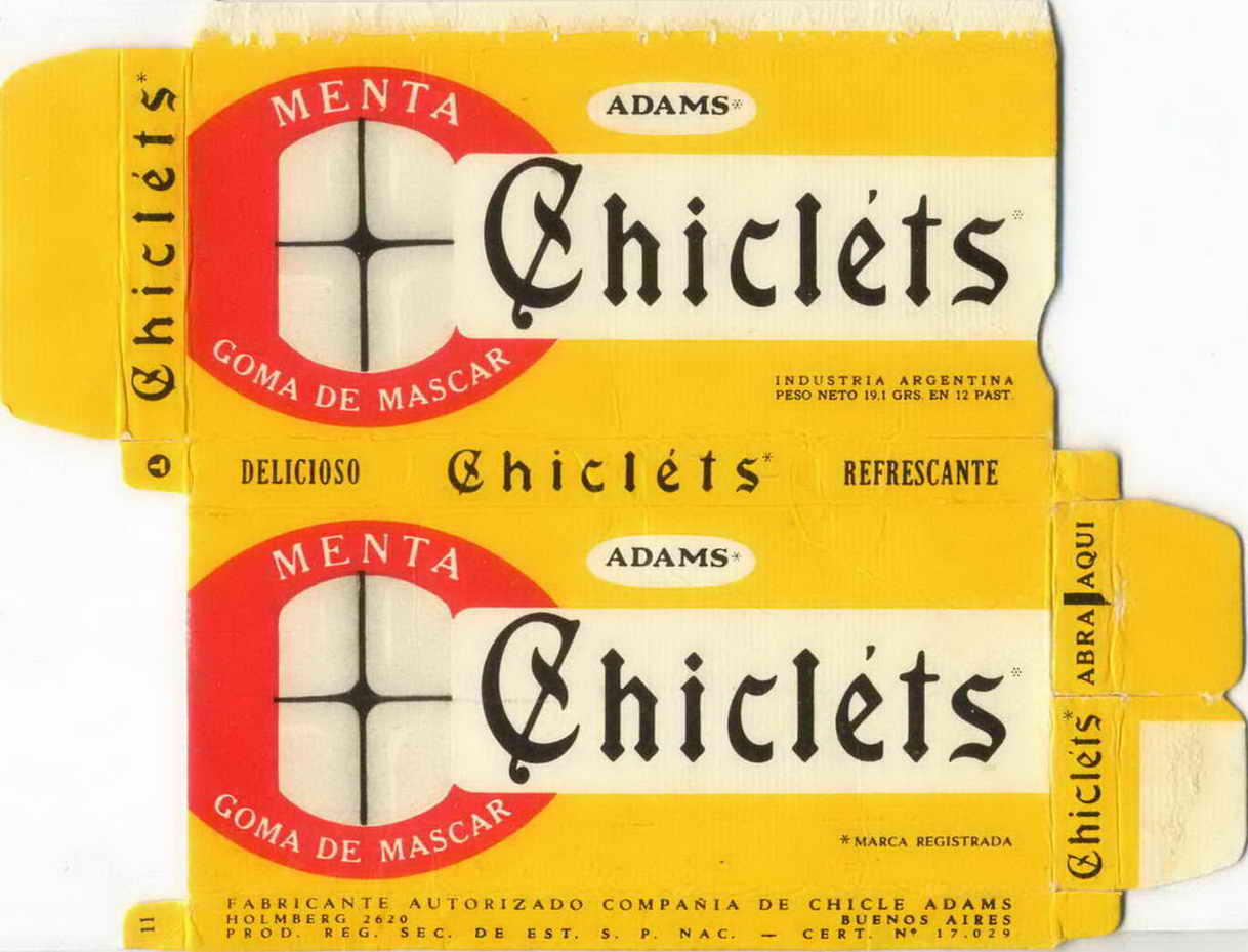 CHICLETS box pellets