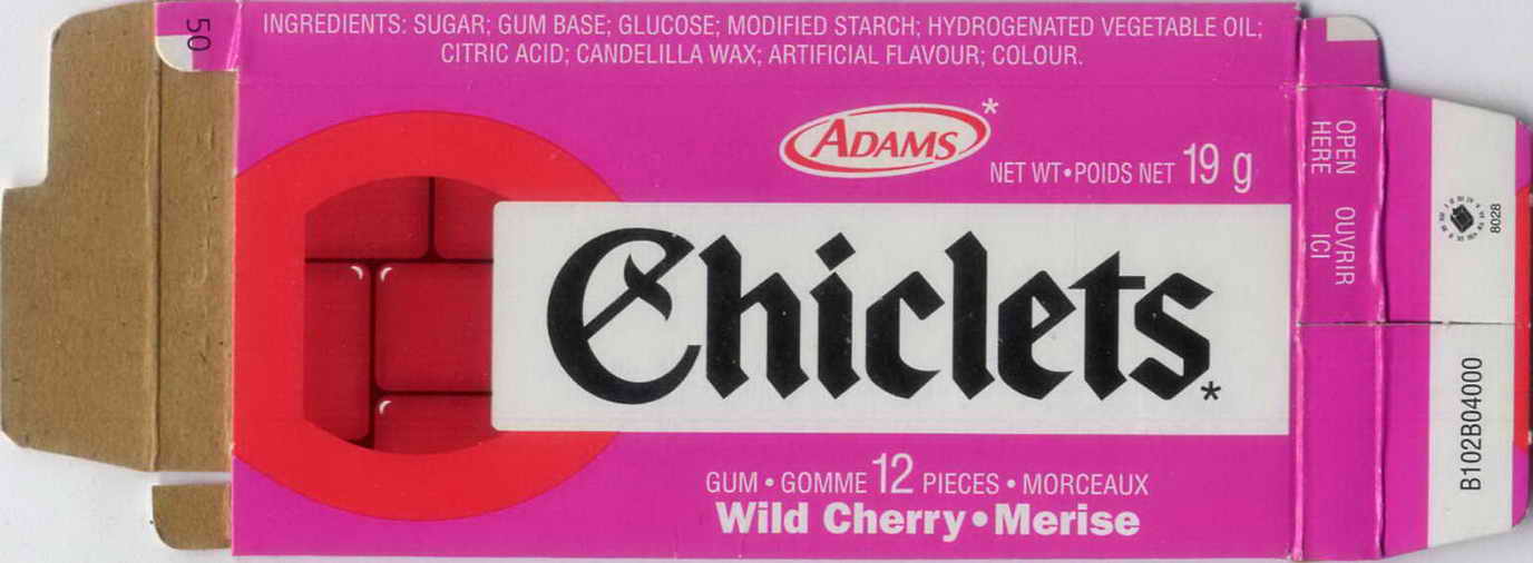 CHICLETS box pellets