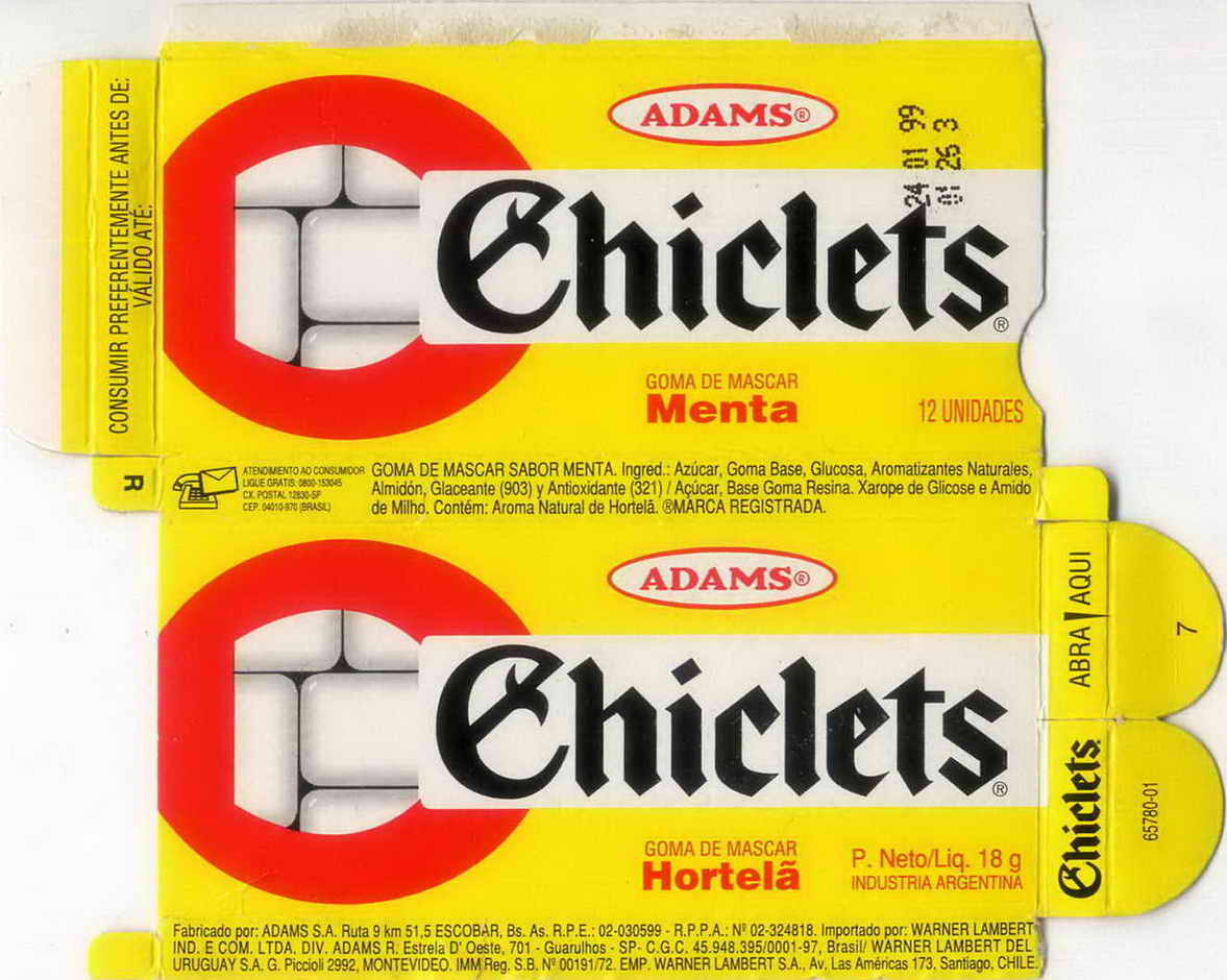 CHICLETS box pellets