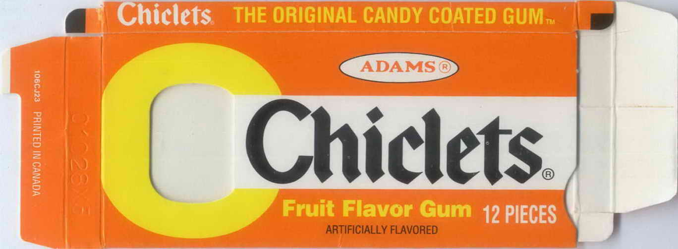 CHICLETS box pellets