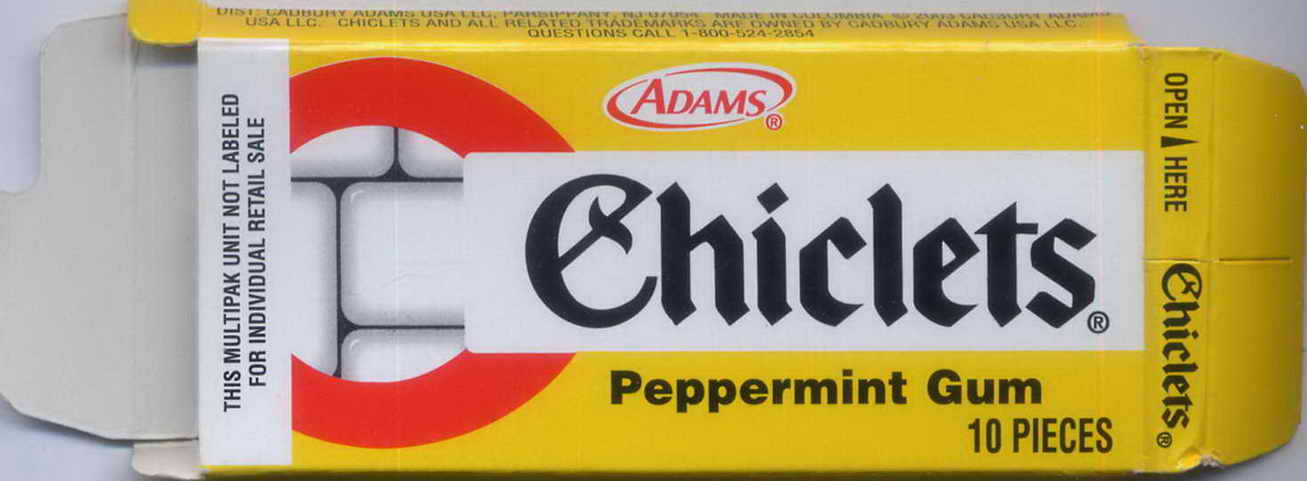 CHICLETS box pellets