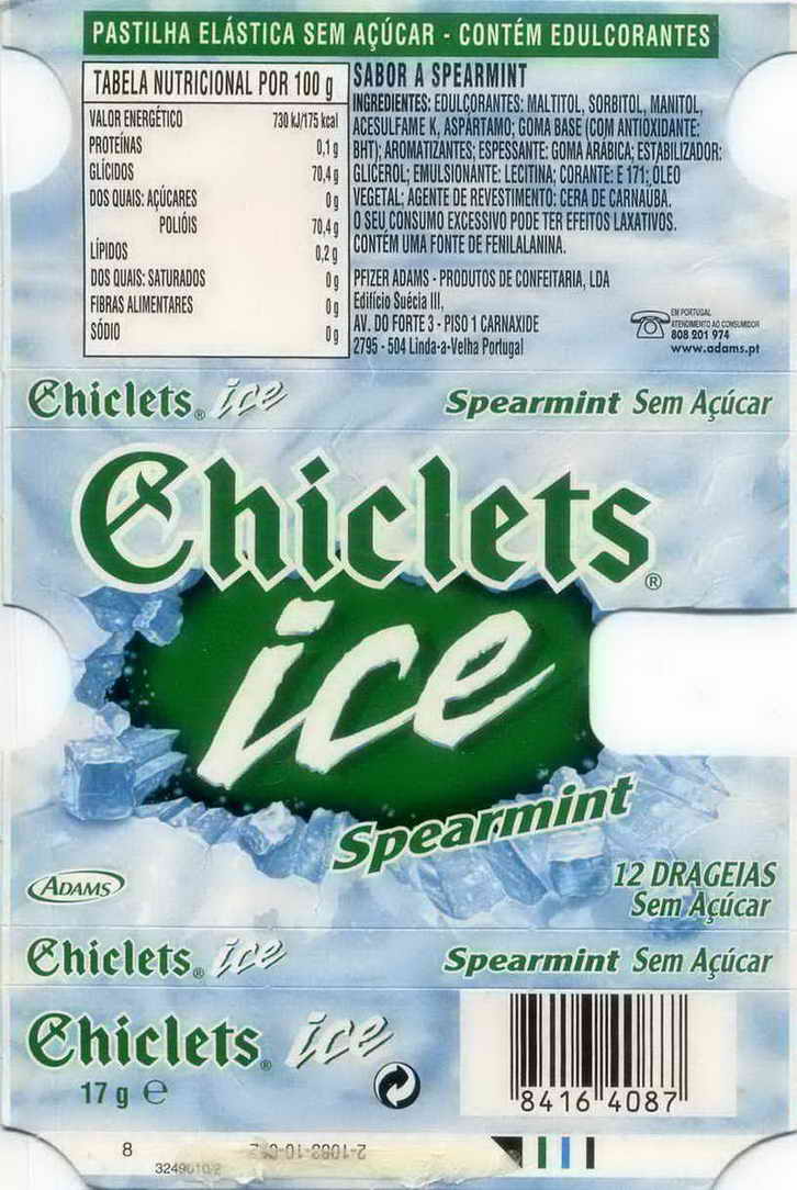 CHICLETS box pellets