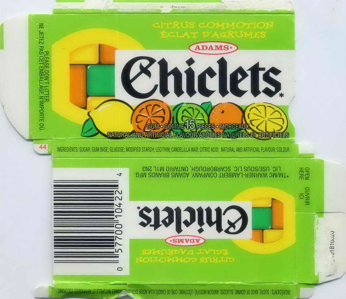 CHICLETS box pellets