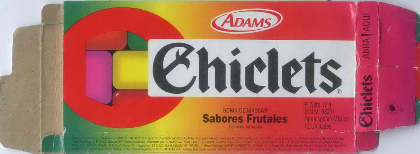 CHICLETS box pellets