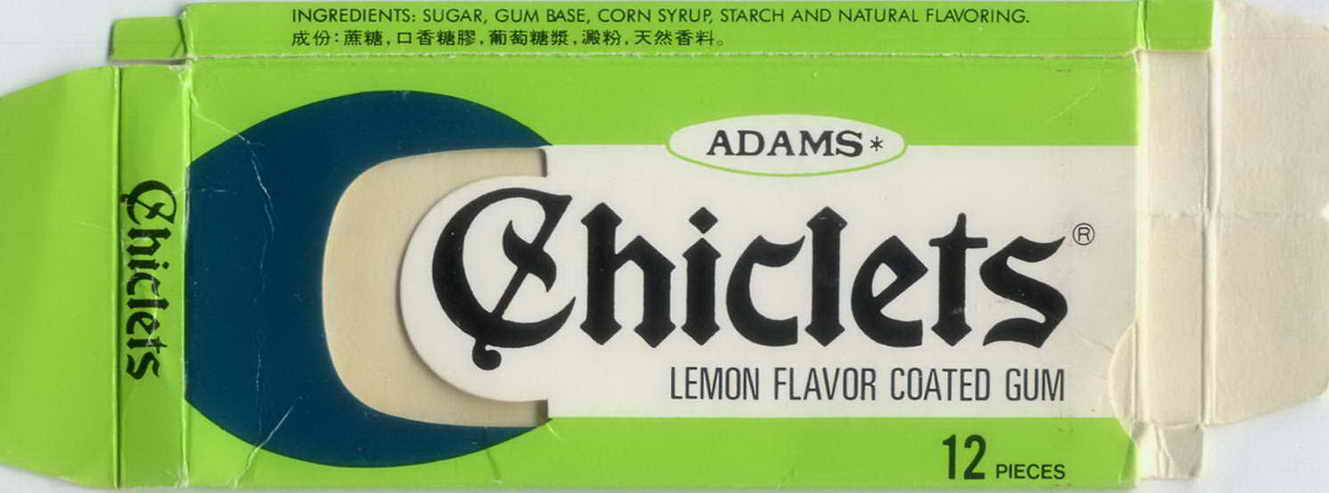 CHICLETS box pellets