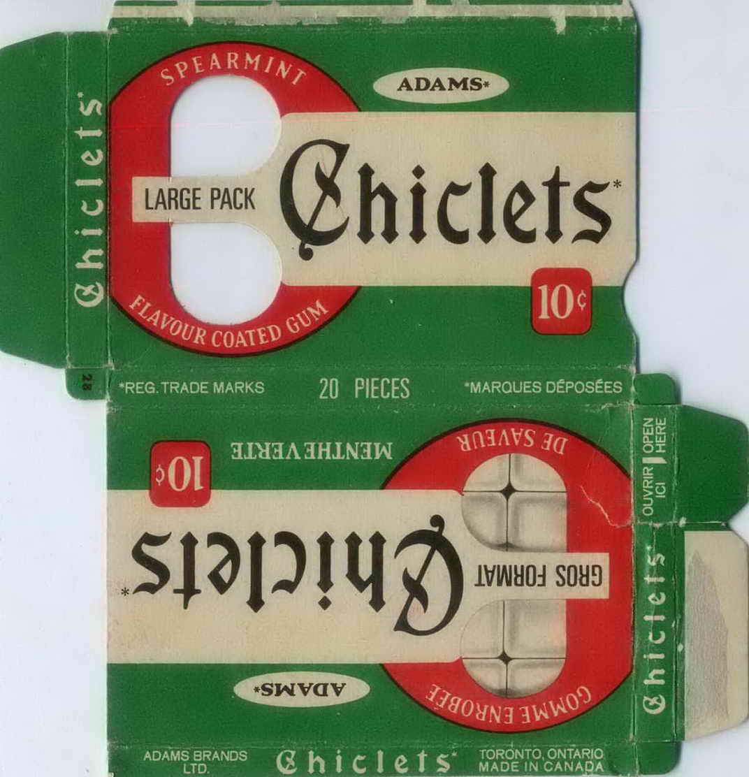 CHICLETS box pellets