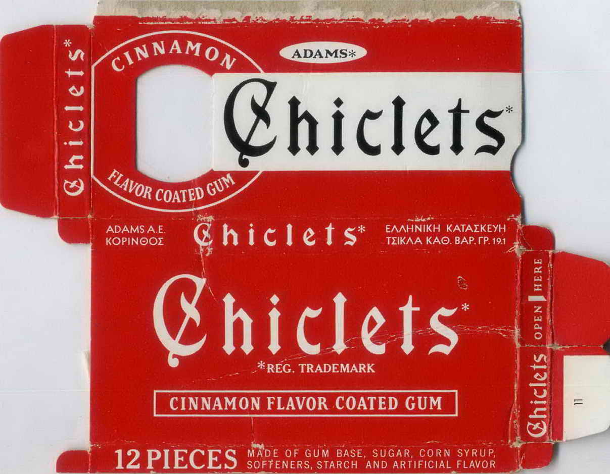 CHICLETS box pellets