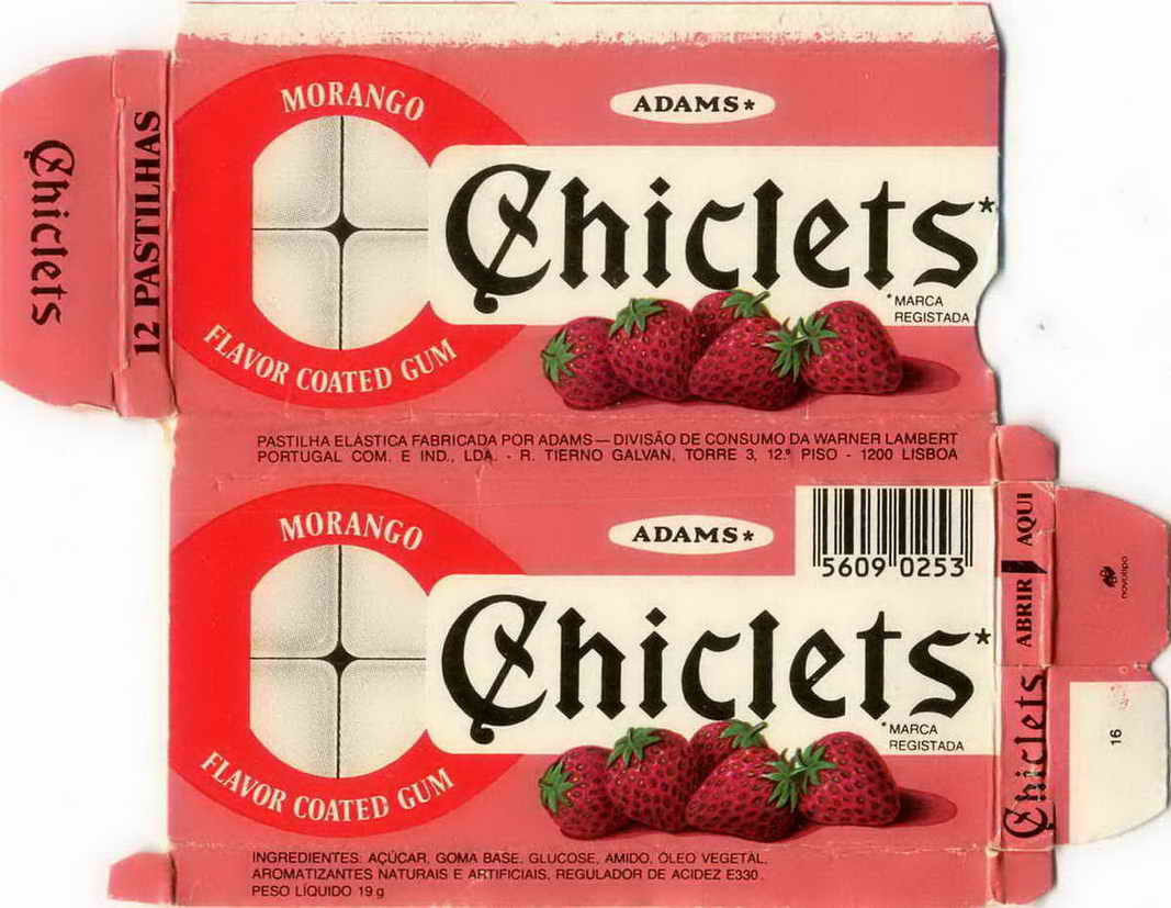 CHICLETS box pellets