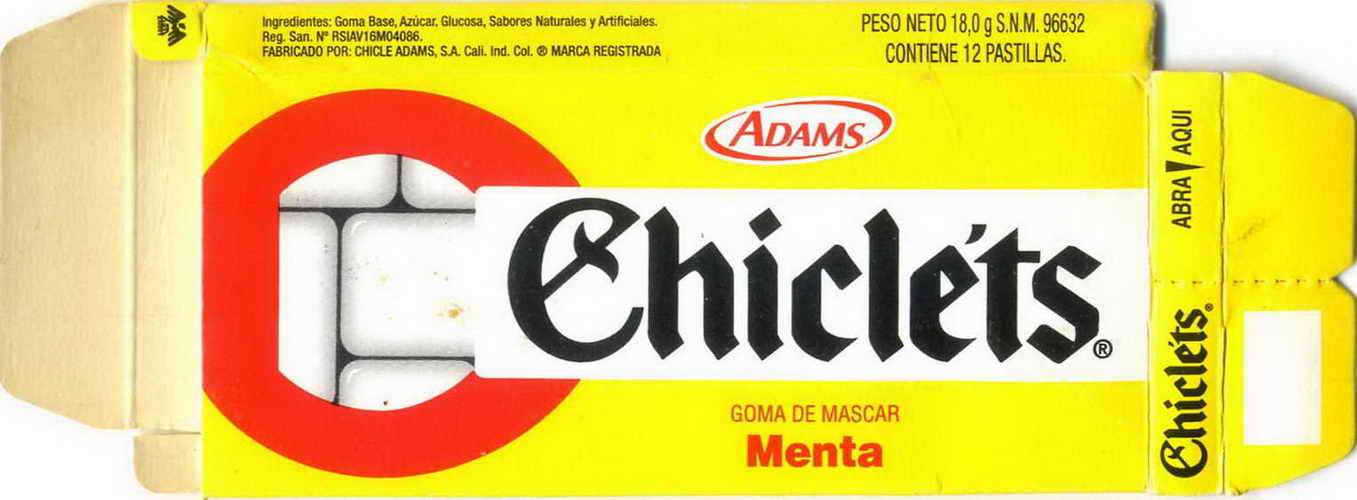 CHICLETS box pellets