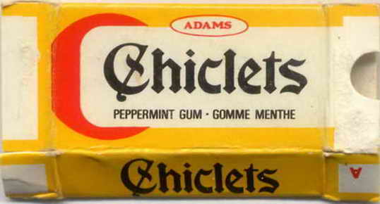 CHICLETS box pellets