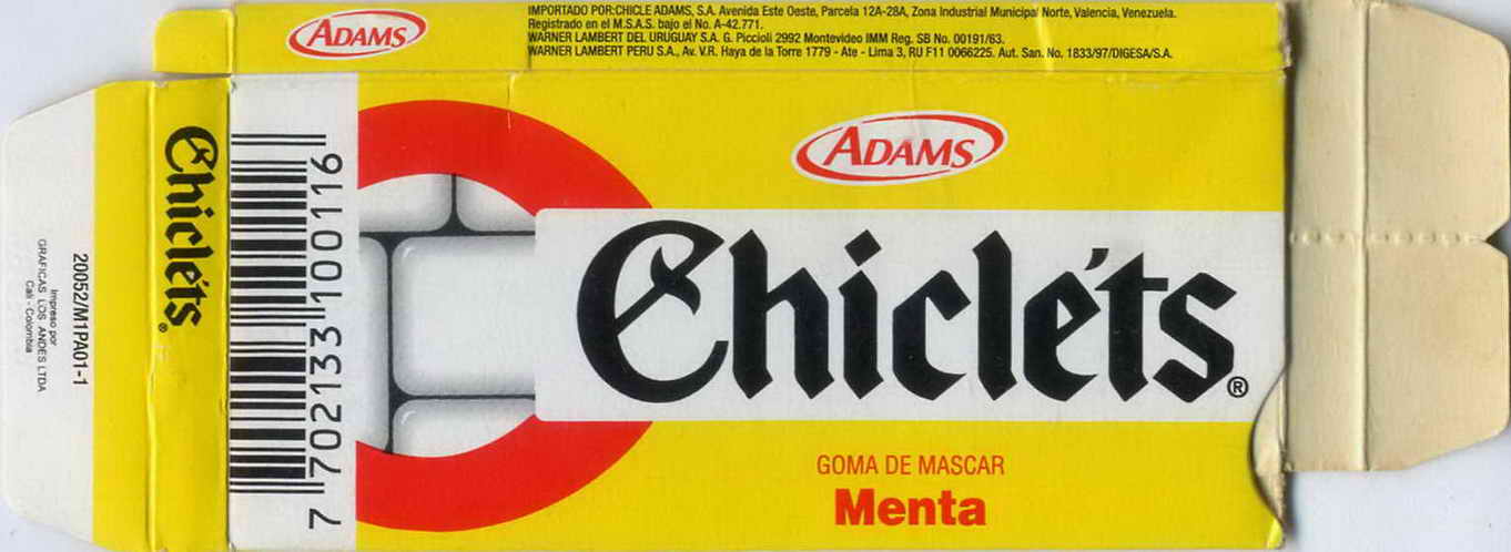 CHICLETS box pellets