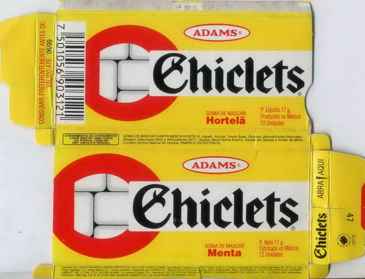 CHICLETS box pellets