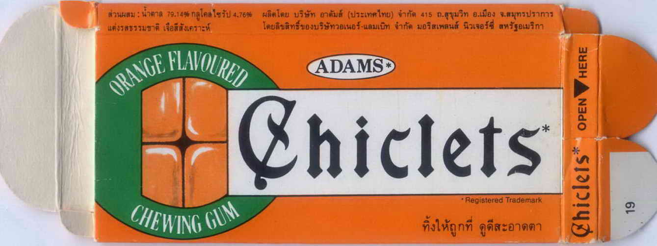 CHICLETS box pellets