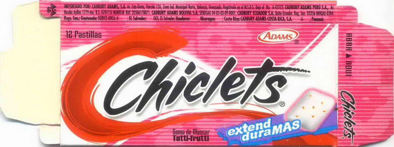 CHICLETS box pellets