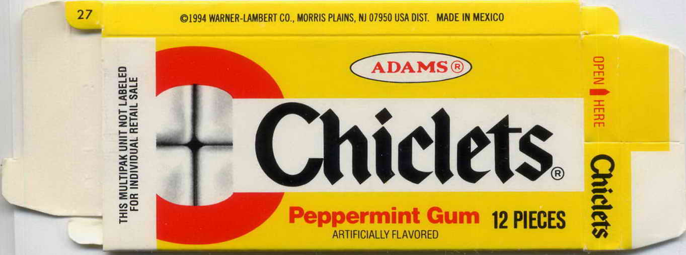 CHICLETS box pellets