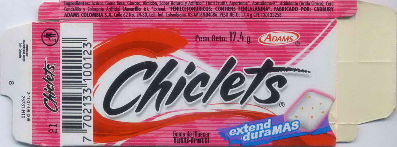 CHICLETS box pellets