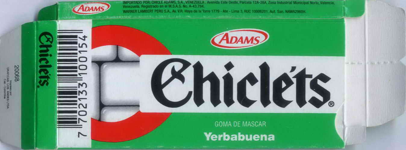 CHICLETS box pellets