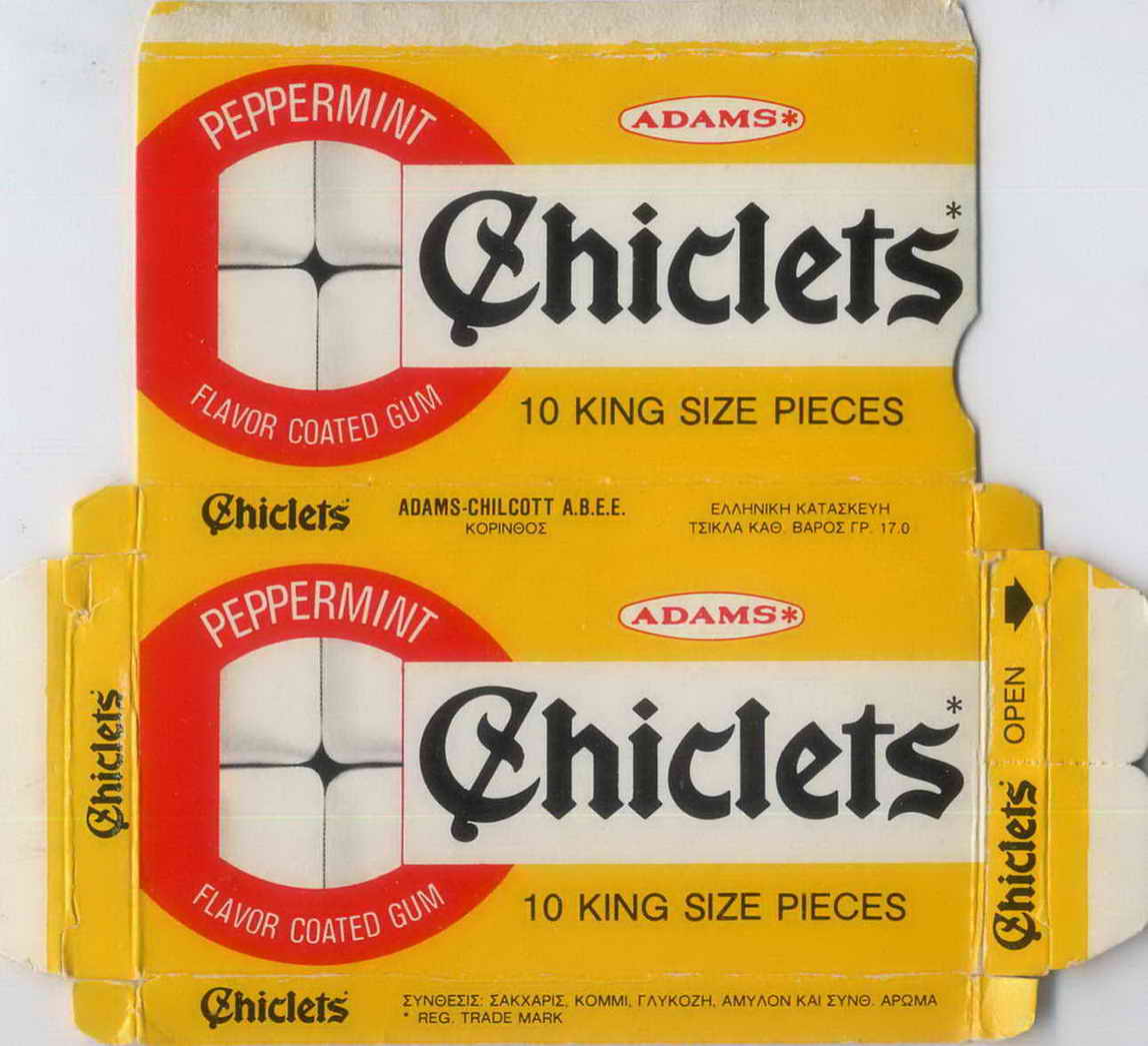 CHICLETS box pellets