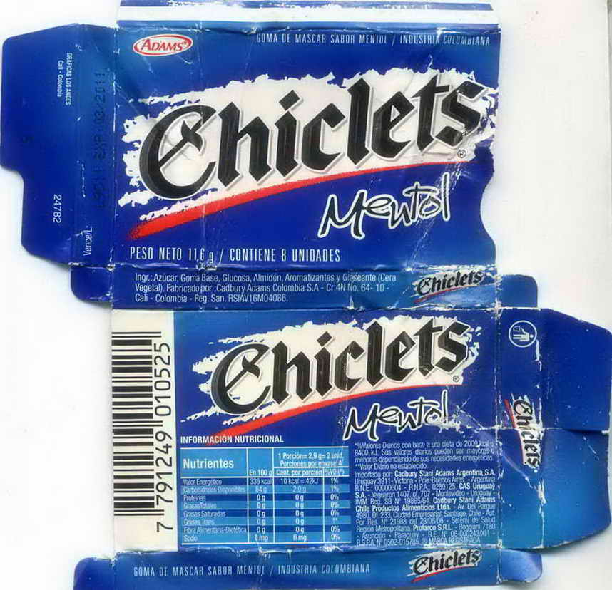 CHICLETS box pellets