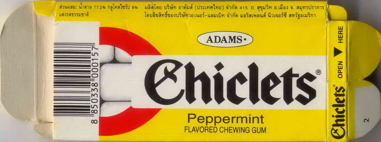 CHICLETS box pellets