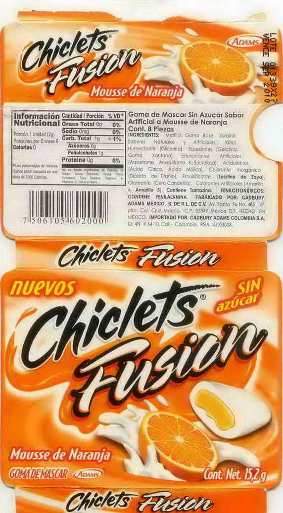 CHICLETS box pellets