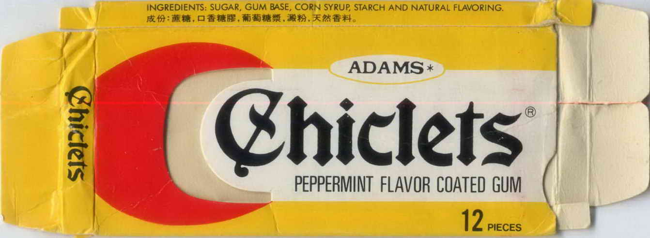 CHICLETS box pellets