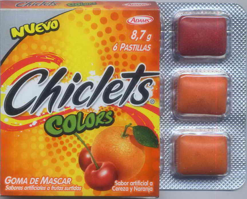 CHICLETS box pellets