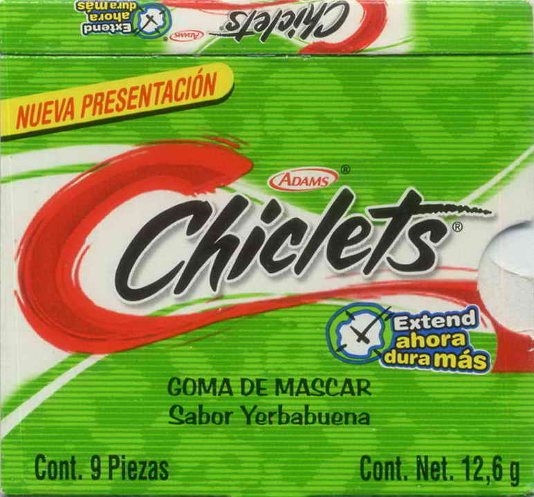 CHICLETS box pellets