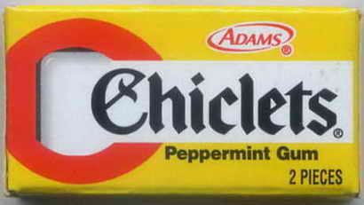 CHICLETS box pellets