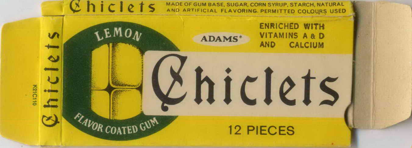 CHICLETS box pellets