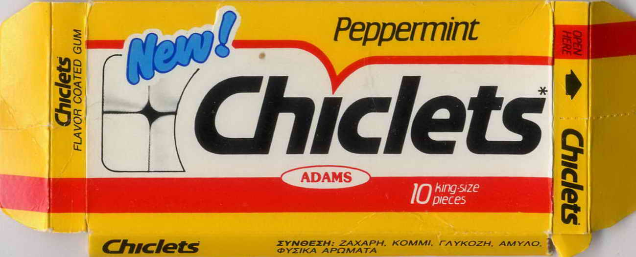 CHICLETS box pellets