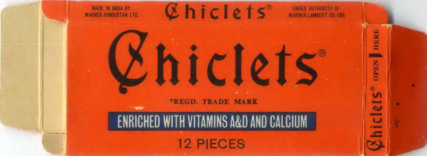 CHICLETS box pellets