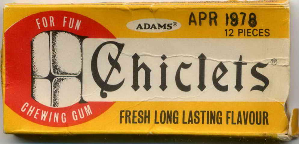 CHICLETS box pellets