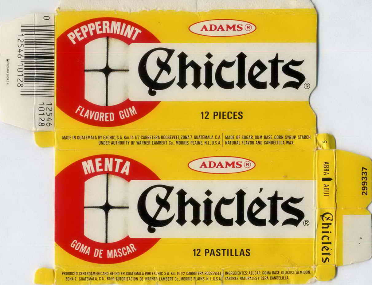 CHICLETS box pellets