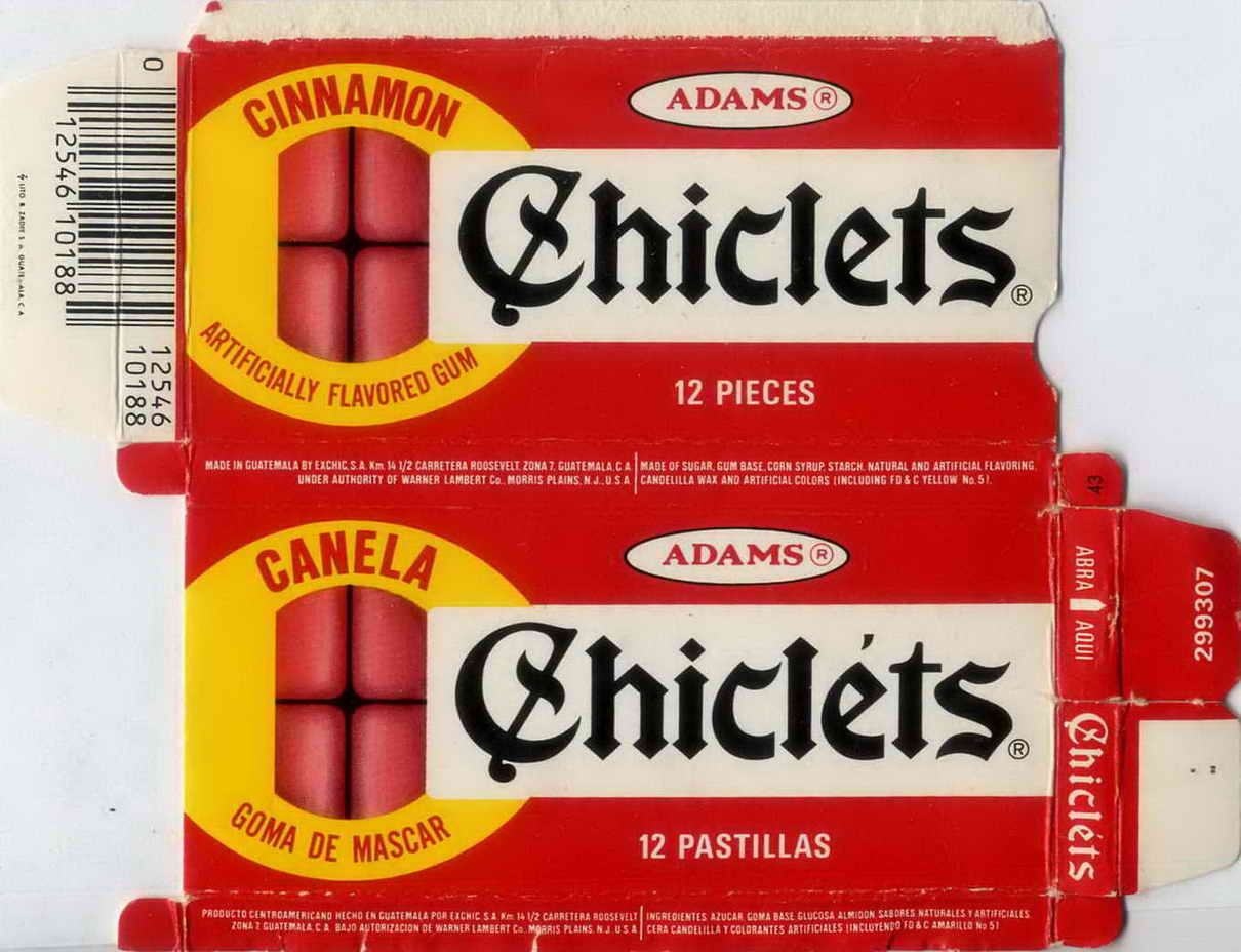 CHICLETS box pellets