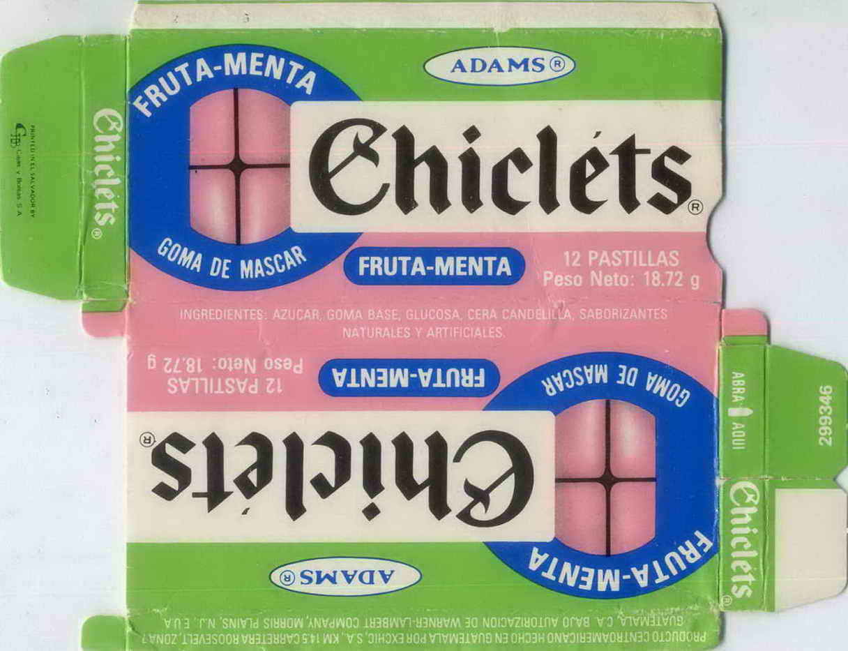 CHICLETS box pellets