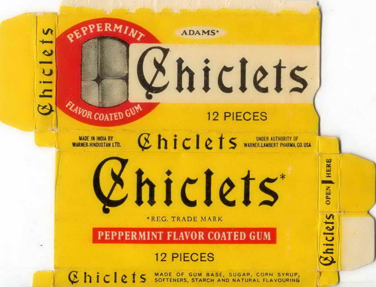 CHICLETS box pellets